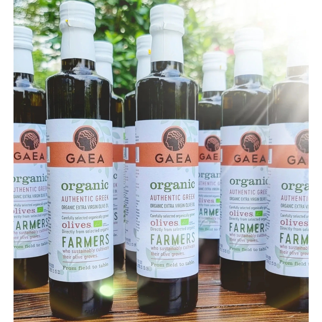 Dầu olive siêu nguyên chất hữu cơ/dành cho salad/dành cho nấu ăn nhãn hiệu GAEA 500ml - MUA 3 TẶNG 1