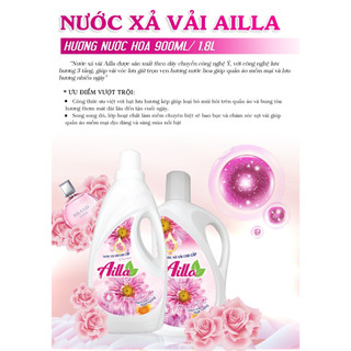 combo 2 chai xả vải Ailla hương nước hoa 900ml