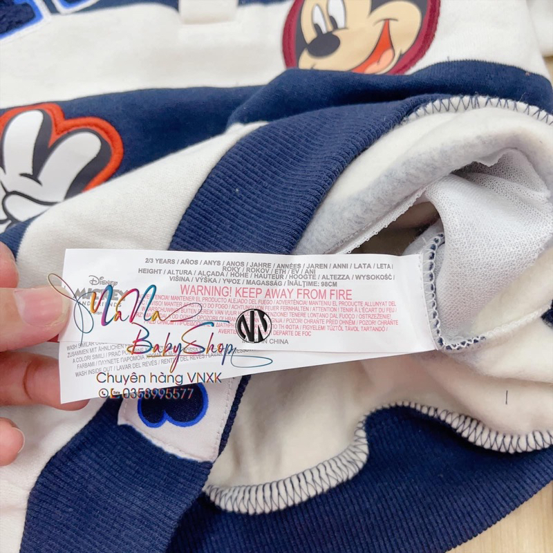 Áo nỉ da cá disney