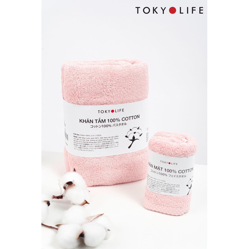 Khăn Tắm- Khăn Mặt TokyoLife Chất Liệu Cotton Mềm Mại, Siêu Thấm Hút Chân Ái Cho Mọi Làn Da