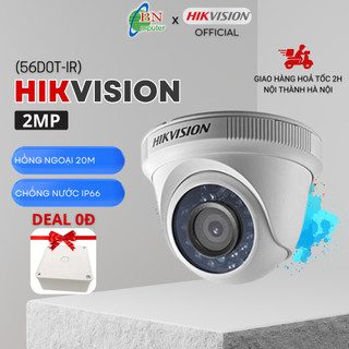 Camera quan sát HDTVI Hikvision DS-2CE 56D0T-IR bán cầu sắt, 2.0MP, bảo hành 24 tháng