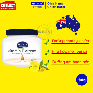 Kem dưỡng da Redwin Vitamin E Cream 300g Úc giúp da mềm mịn, dưỡng ẩm tốt, phù hợp mọi loại da