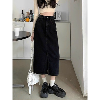 CHÂN VÁY JEAN DÁNG DÀI ĐEN bigsize [55-90kg]