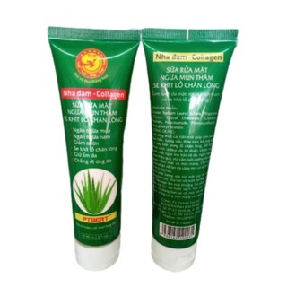 Sữa rửa mặt nha đam Collagen ngừa mụn thâm giảm nhờn se khít lỗ chân lông