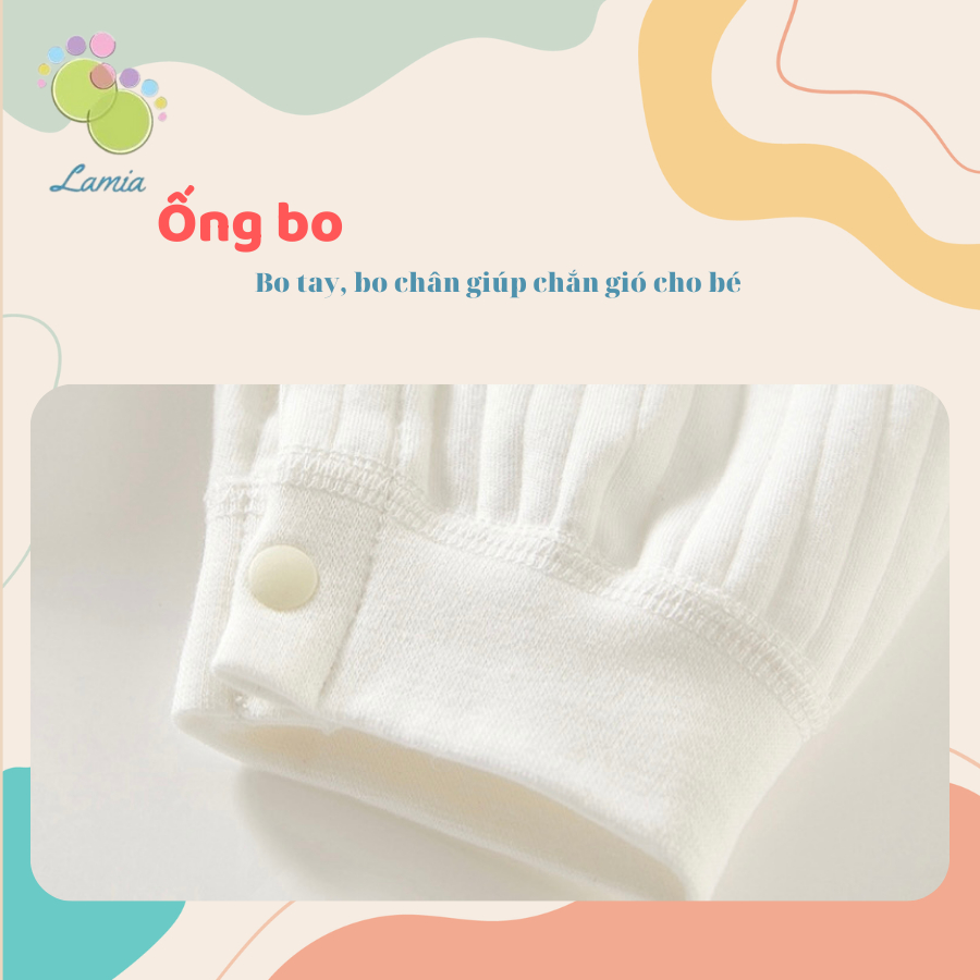 Sleepsuit thu đông, body dài tay cho bé trai bé gái sơ sinh 𝟎𝟕𝐁𝐃𝐃