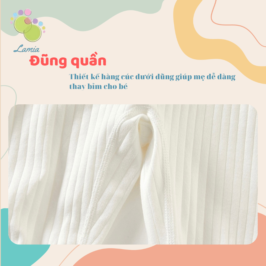 Sleepsuit thu đông, body dài tay cho bé trai bé gái sơ sinh 𝟎𝟕𝐁𝐃𝐃