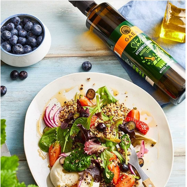 Dầu olive siêu nguyên chất hữu cơ/dành cho salad/dành cho nấu ăn nhãn hiệu GAEA 500ml - MUA 3 TẶNG 1