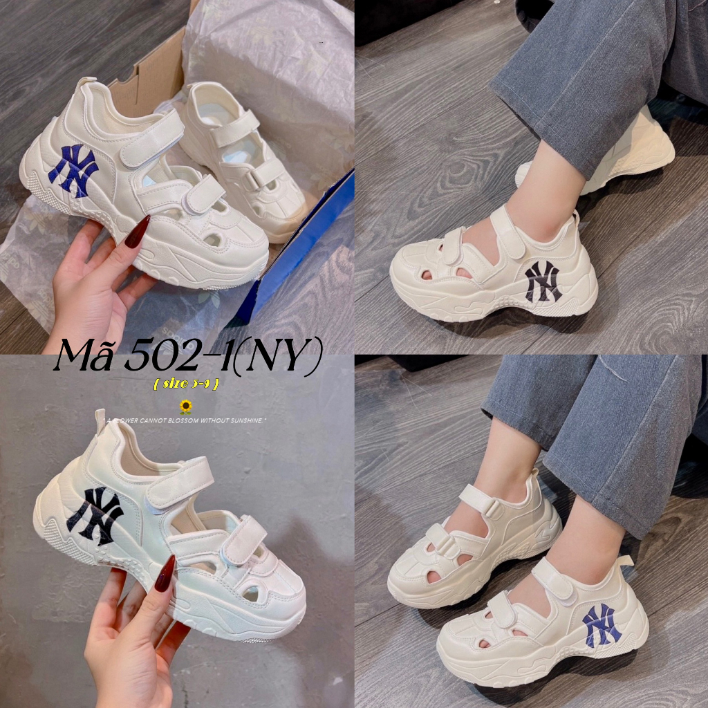 Giày Thể Thao Quai Dán MLB NY chunky New York Yankees Nhập Khẩu Cao Cấp A502-1NY