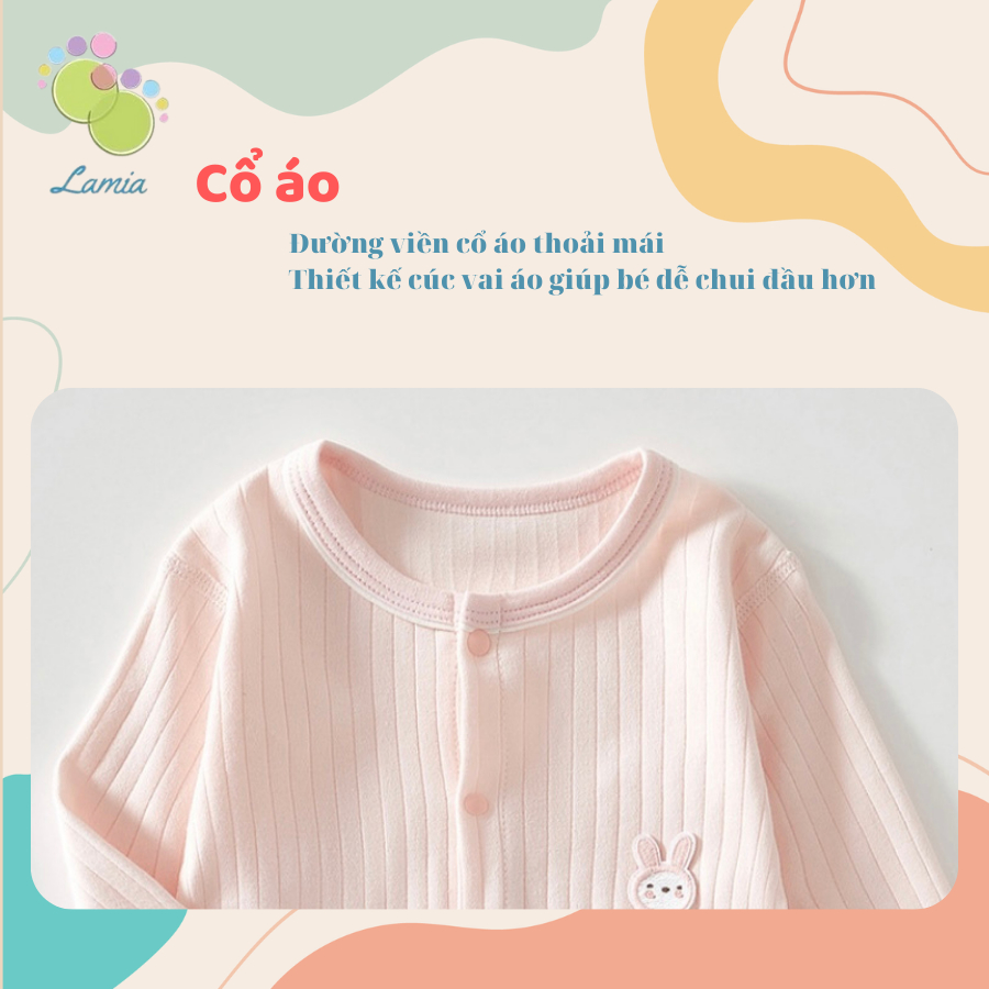 Sleepsuit thu đông, body dài tay cho bé trai bé gái sơ sinh 𝟎𝟕𝐁𝐃𝐃