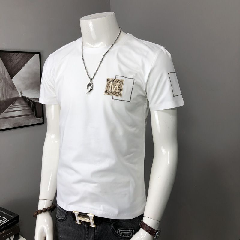 Áo thun nam cổ tròn, áo trơn chất liệu cotton lạnh 4 chiều, form chuẩn phong cách mới A.1415