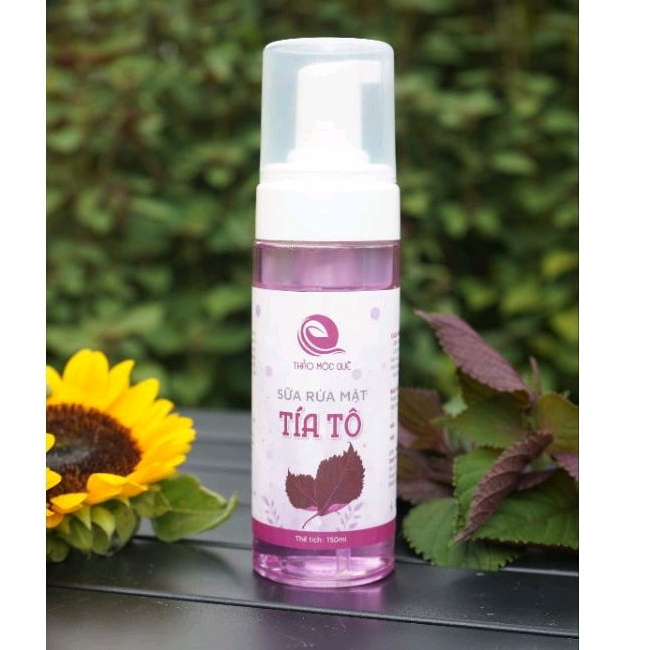 ( Tặng kèm xà bông tía tô) Sữa rửa mặt tạo bọt tía tô - 150ml sạch da, giảm mụn, thu nhỏ lỗ chân lông