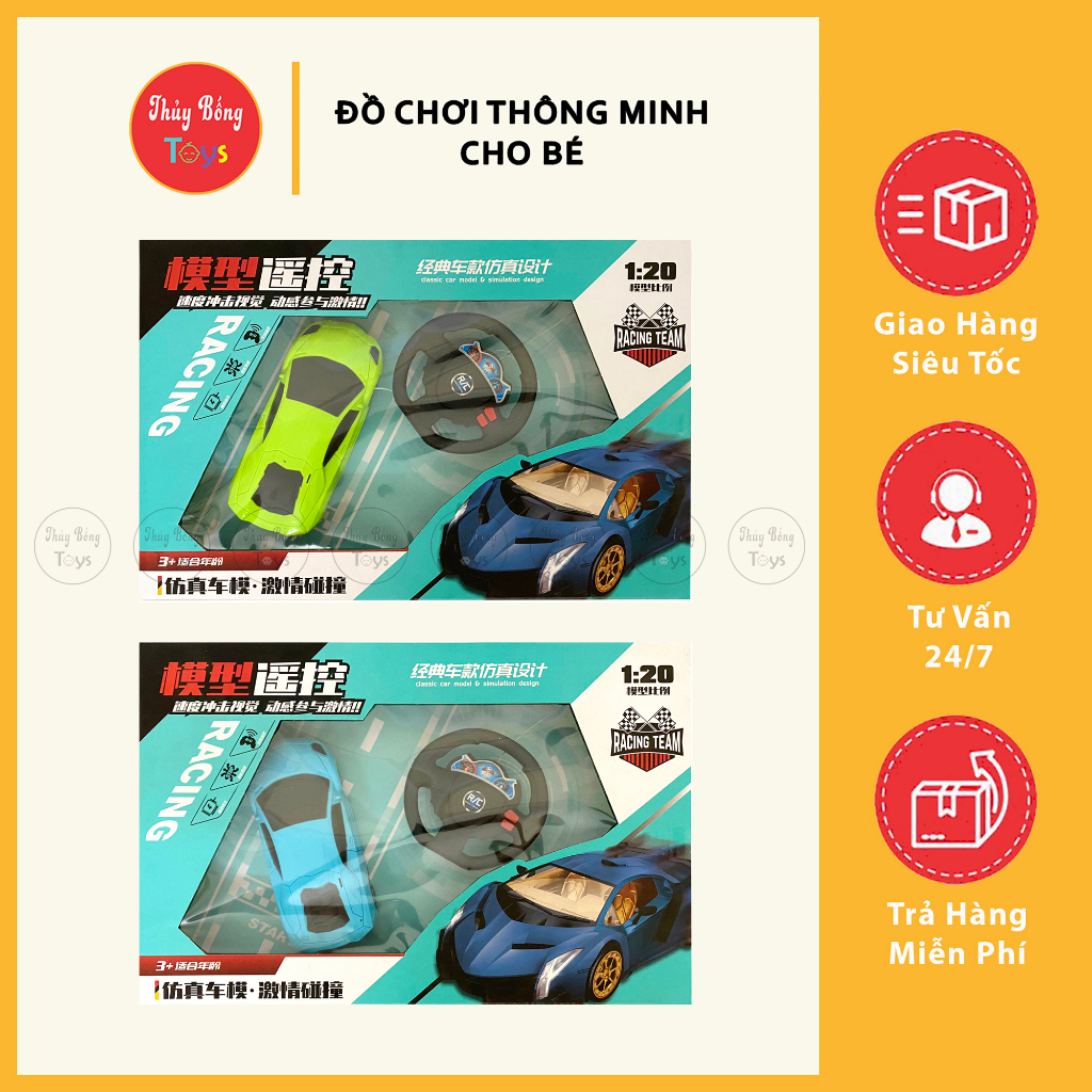 Ô tô siêu xe điều khiển từ xa siêu ngầu có vô lăng
