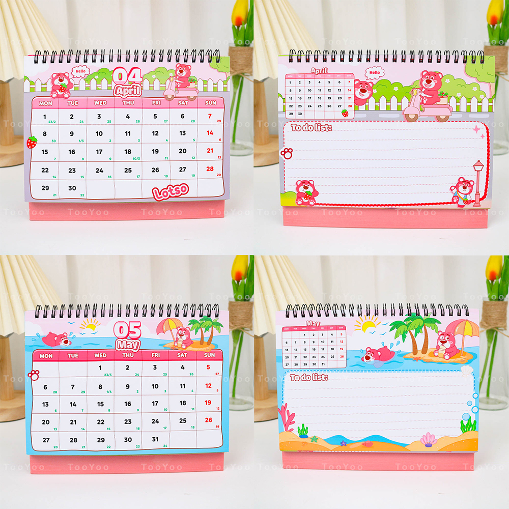 Lịch để bàn 2024 Gấu dâu Lotso dễ thương cute TooYoo BK00315