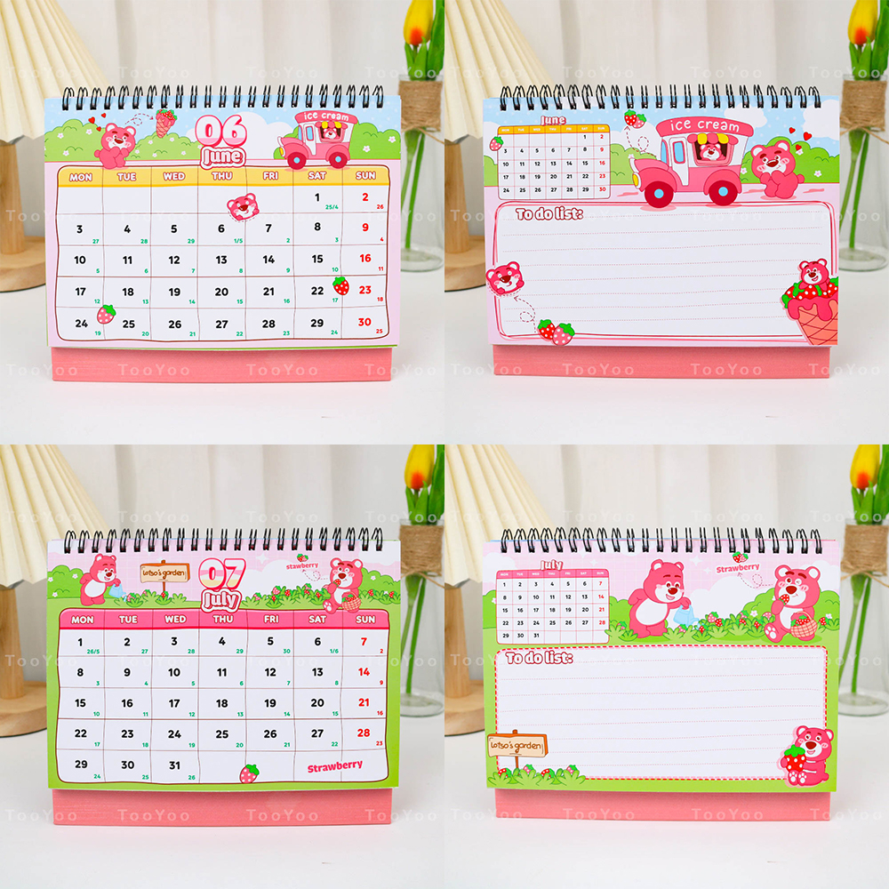 Lịch để bàn 2024 Gấu dâu Lotso dễ thương cute TooYoo BK00315