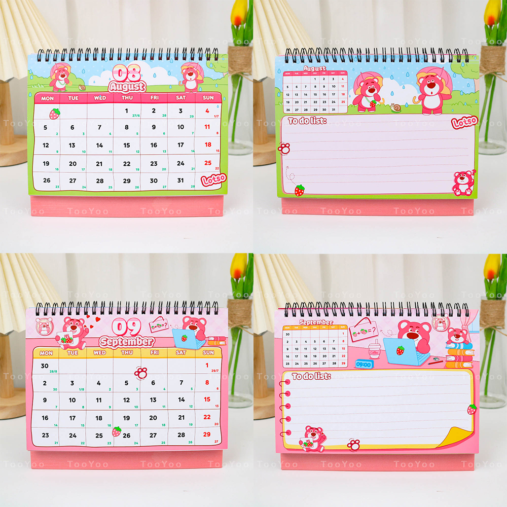 Lịch để bàn 2024 Gấu dâu Lotso dễ thương cute TooYoo BK00315