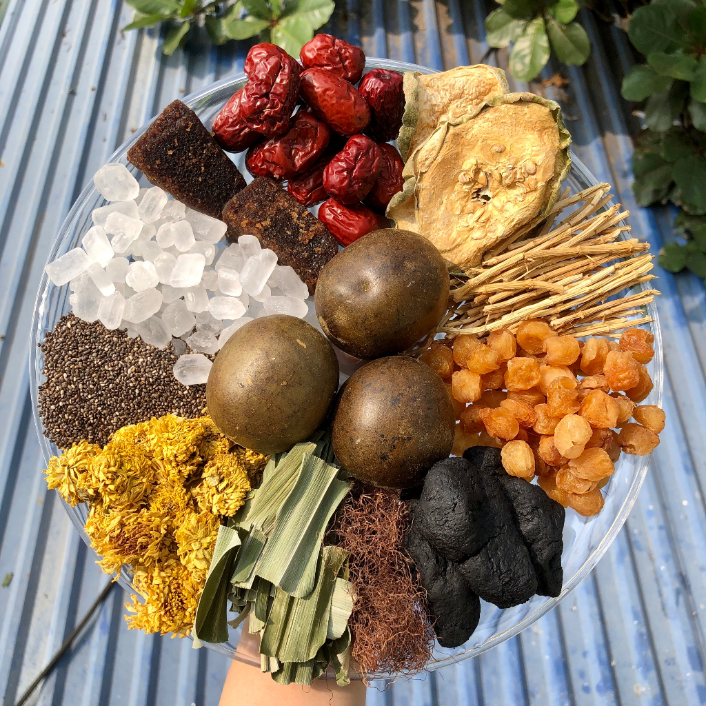 Sét Trà sâm bí đao hạt chia nấu 8 lít nước thanh mát