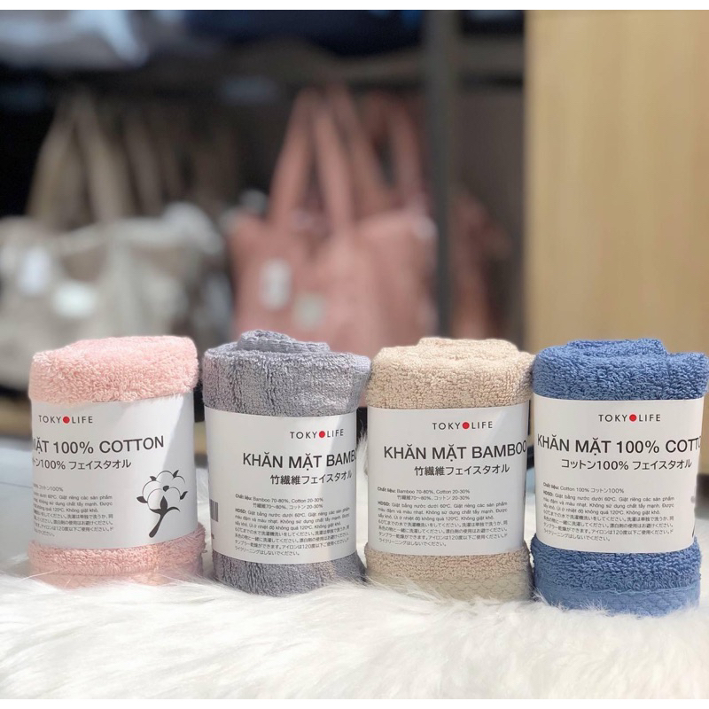 Khăn Tắm- Khăn Mặt TokyoLife Chất Liệu Cotton Mềm Mại, Siêu Thấm Hút Chân Ái Cho Mọi Làn Da