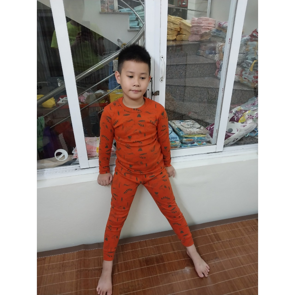 Bộ quần áo dài tay Cotton Sài Gòn mềm mịn, co giãn thoải mái cho bé trai, bé gái BD51