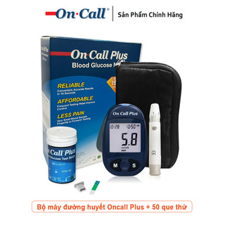 Máy Đo Đường Huyết Oncall Plus + (25 que hoặc 50 que) ( Bảo Hành Trọn Đời )