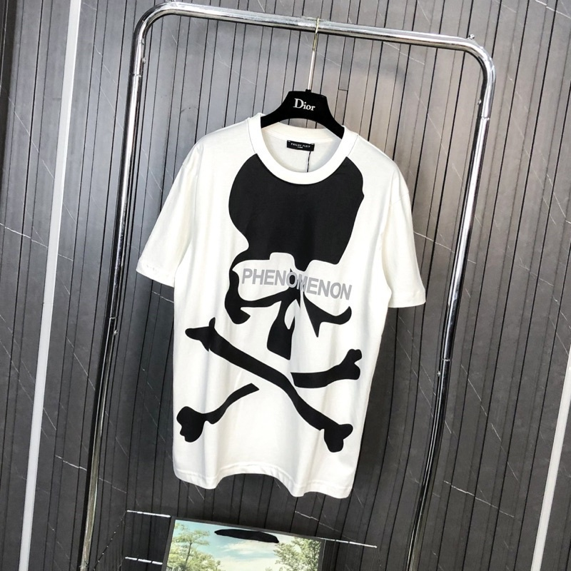 Áo thun Unisex cổ tròn nam nữ chất liệu cotton in hình đầu lâu xương phenomenon đẳng cấp thời trang | BigBuy360 - bigbuy360.vn