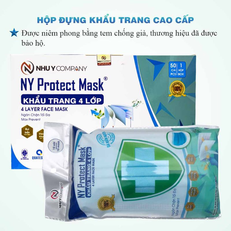 Khẩu Trang Y Tế Như Ý 4 Lớp (Combo 10 Hộp)