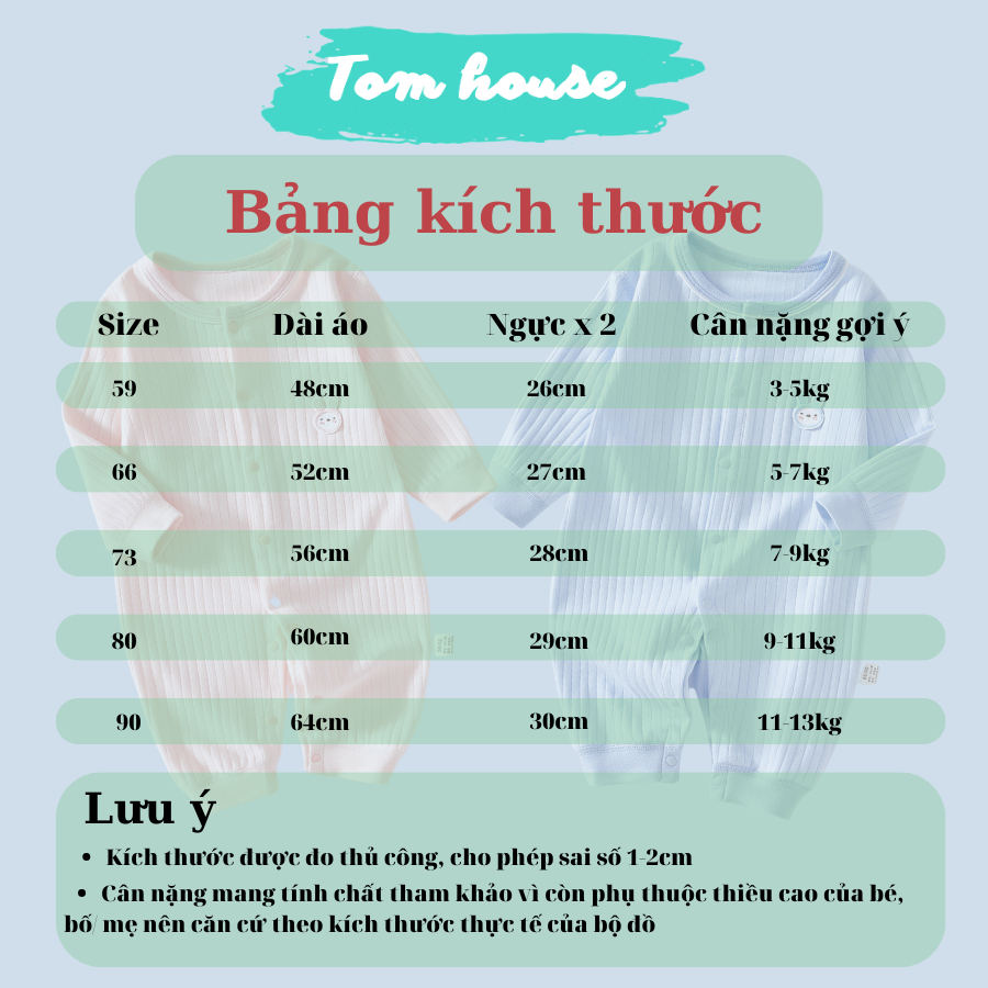 Bộ áo liền thân body dài tay sleepsuit thu đông cho bé trai bé gái sơ sinh 𝟎𝟕𝐁𝐃𝐃