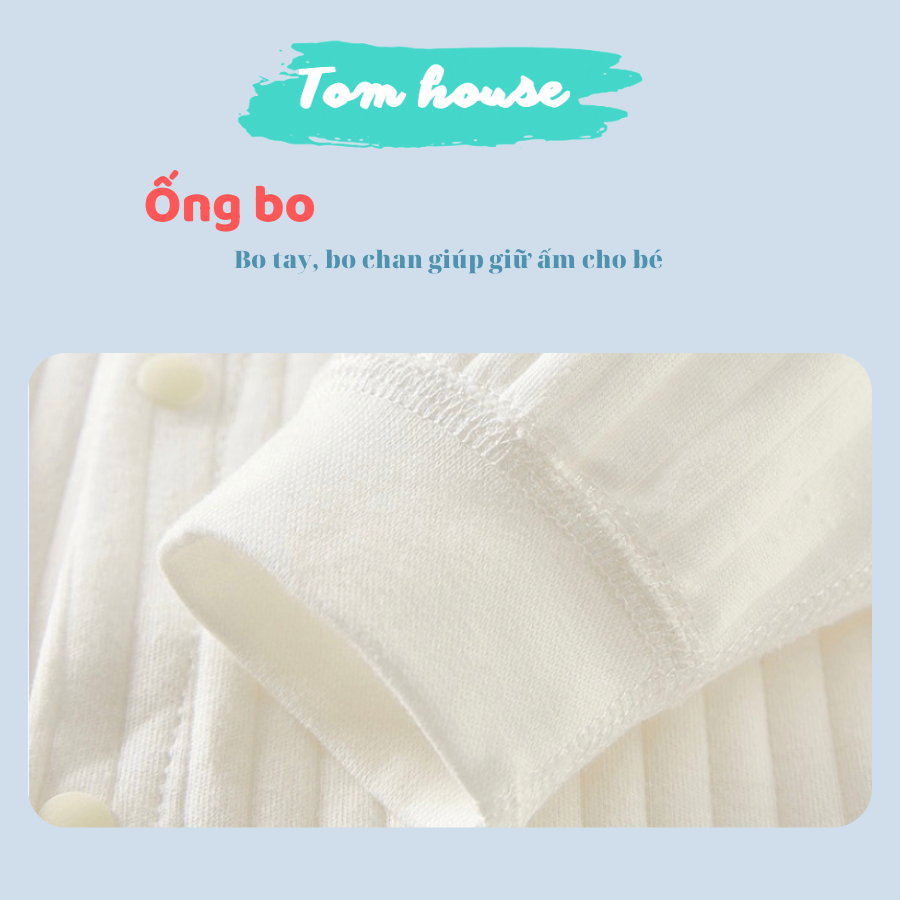 Bộ áo liền thân body dài tay sleepsuit thu đông cho bé trai bé gái sơ sinh 𝟎𝟕𝐁𝐃𝐃