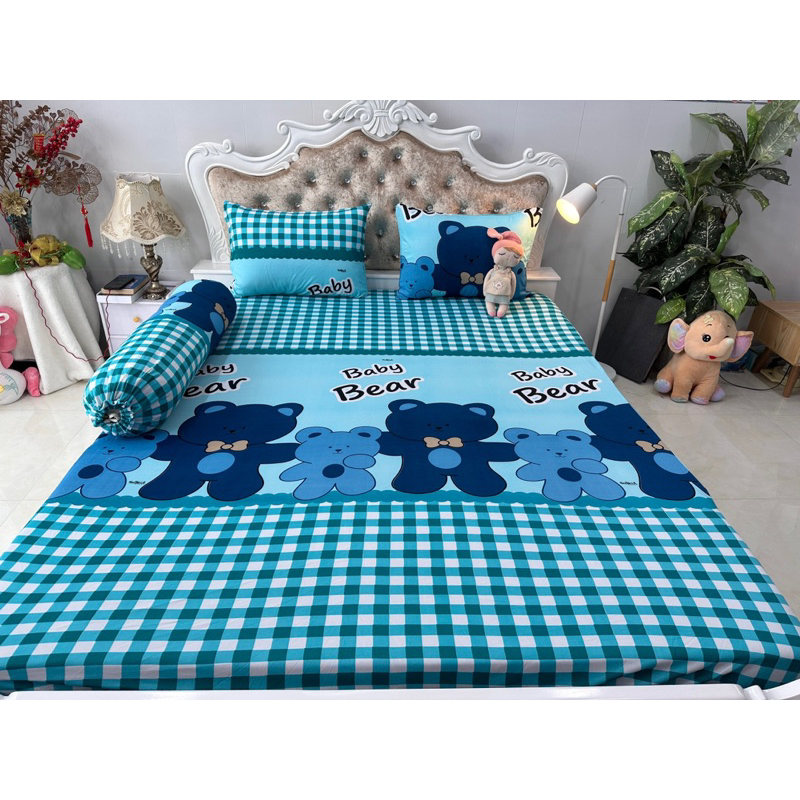 Bộ drap thun hàn quốc 4 món mát mịn