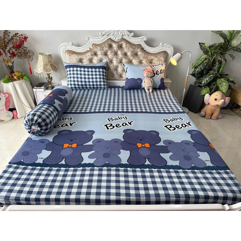 Bộ drap thun hàn quốc 4 món mát mịn