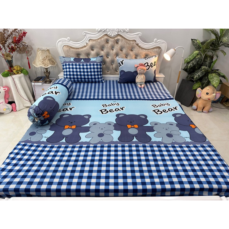 Bộ drap thun hàn quốc 4 món mát mịn