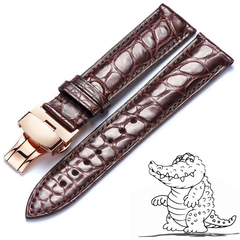 Dây đeo đồng hồ bằng da bò thật, da cá sấu thật