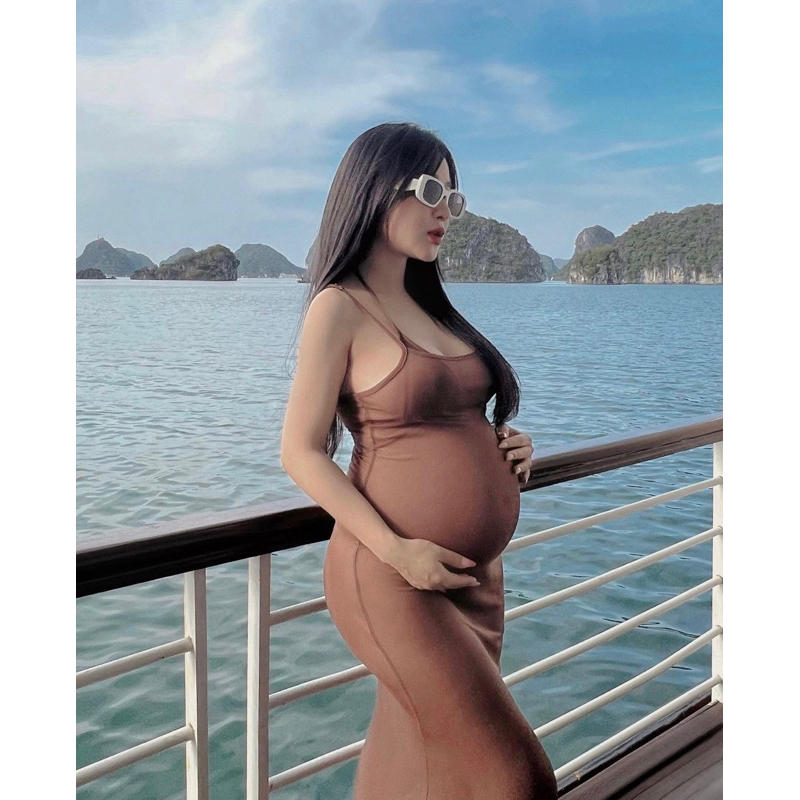 Đầm lưới dài hai dây xuyên thấu (Henna) DINSSWIMWEAR
