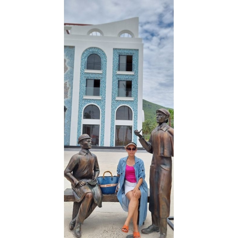 Áo manto jean dáng dài