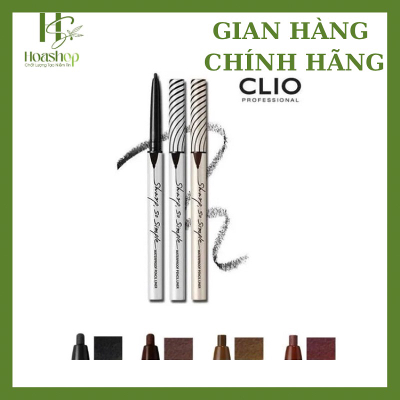 Chì kẻ viền mắt CLIO SHARP SO SIMPLE WATERPROOF PENCIL LINER 0.14g