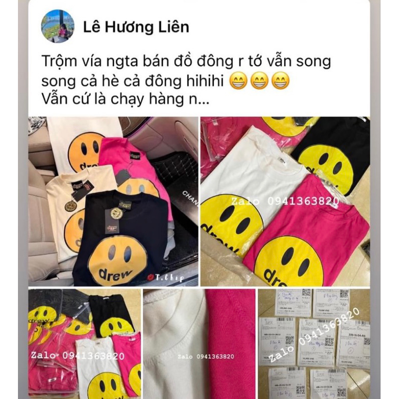 Cháy phố - áo thun cotton loại đẹp Dreww mặt cười siêu hót hót