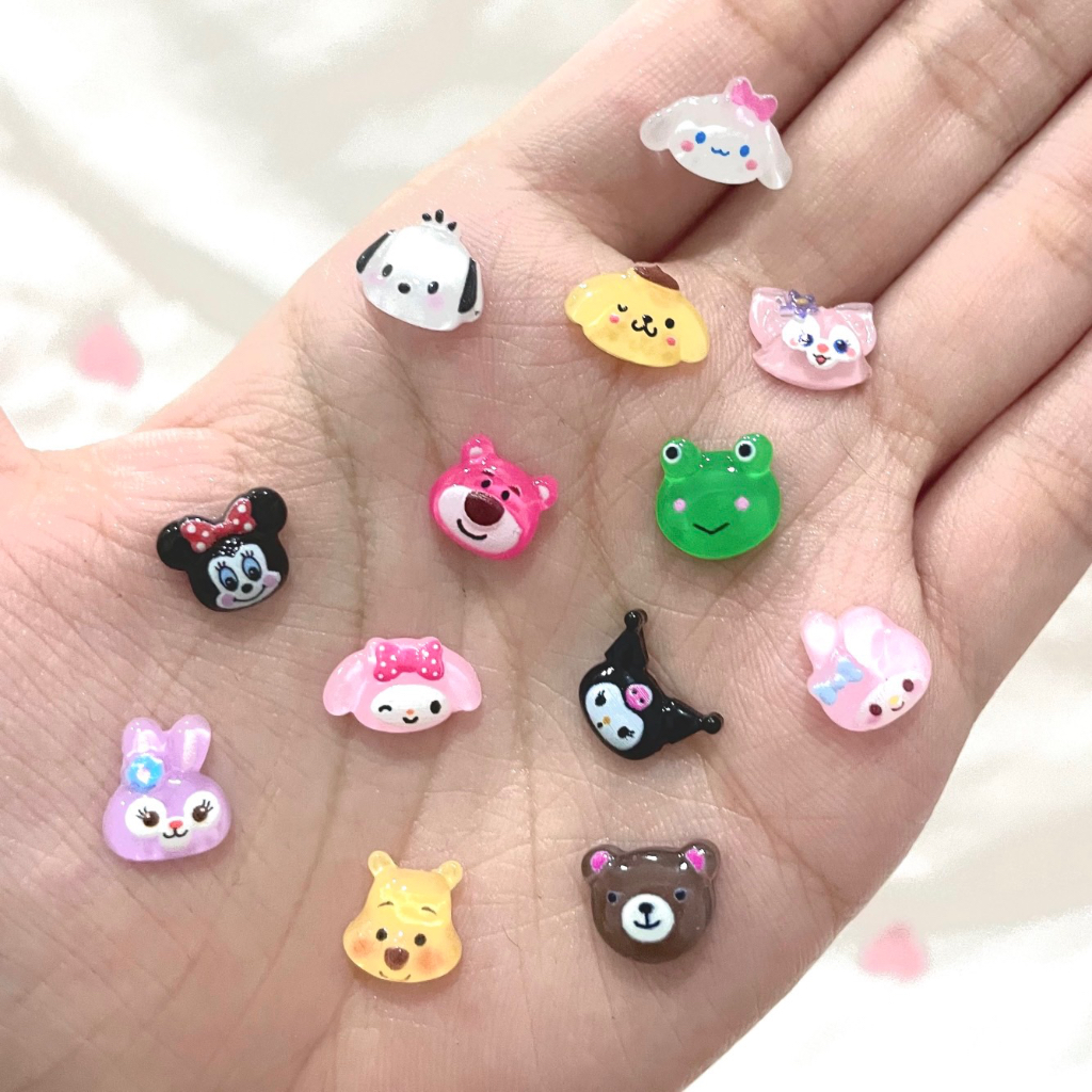 Set 10 Charm Hình Nhân Vật Hoạt Hình Trang Trí Móng Tay