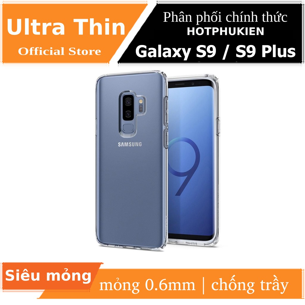 Ốp lưng silicon dẻo trong suốt cho Samsung Galaxy S9 / S9 Plus mỏng 0.6mm chính hãng Ultra Thin