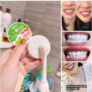 Oral Herbal Thái Lan Bột đánh răng làm sạch răng trắng răng cho răng niềng, hơi thở thơm mát