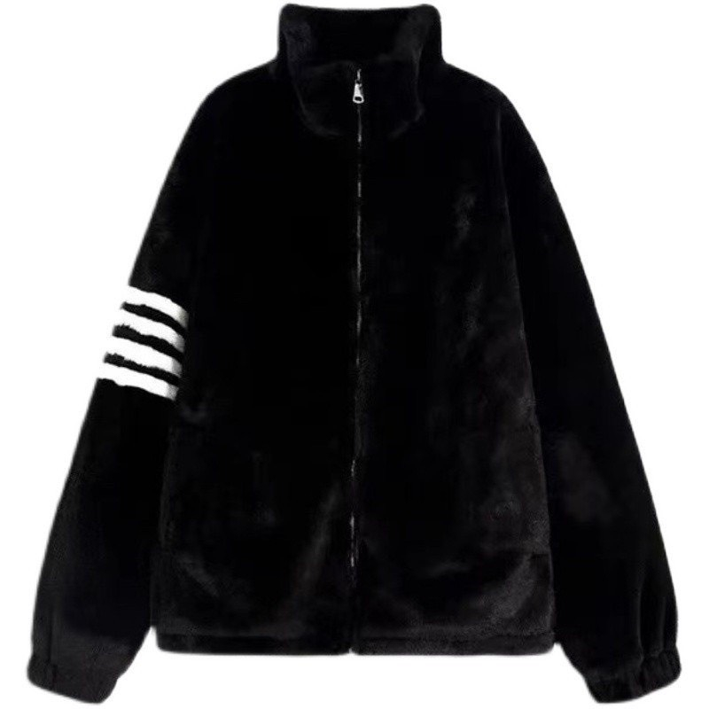 Áo Khoác Thom , Áo Khoác Lông Cừu Dây Kéo Khoá Form Unisex Nam Nữ