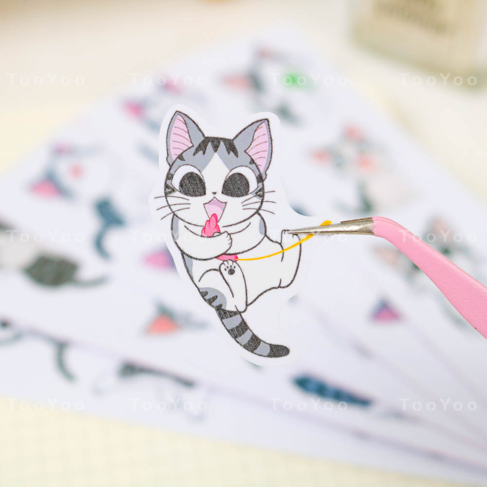 Set 24 sticker mèo CHI dễ thương cute TooYoo BK00149