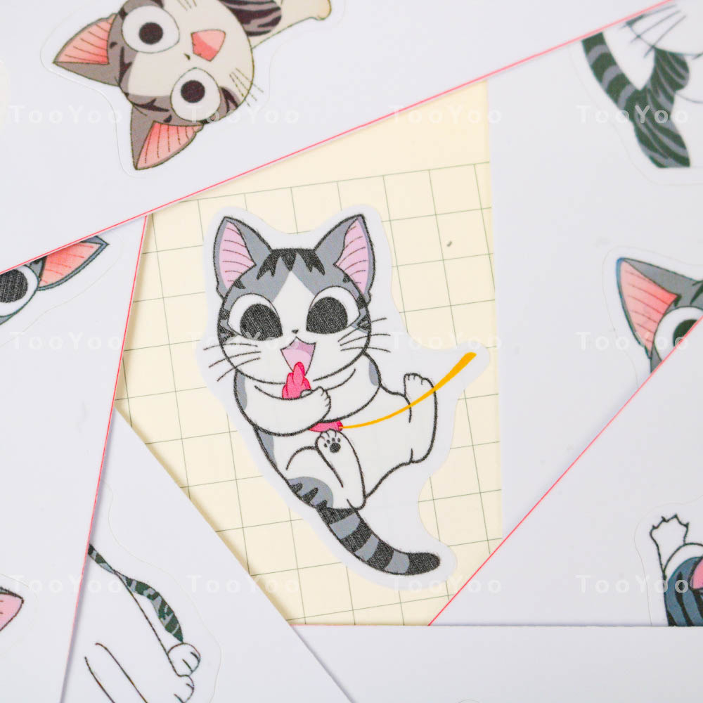 Set 24 sticker mèo CHI dễ thương cute TooYoo BK00149