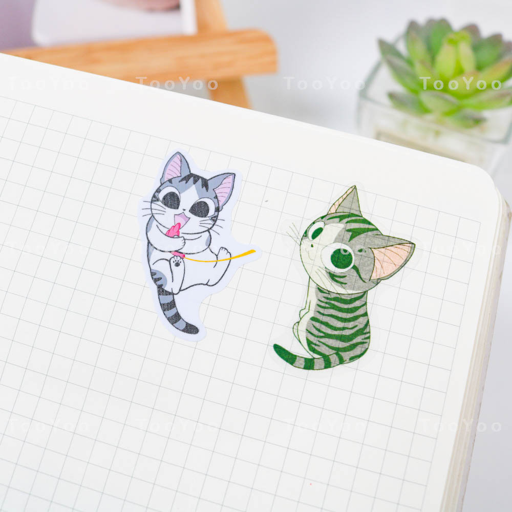 Set 24 sticker mèo CHI dễ thương cute TooYoo BK00149