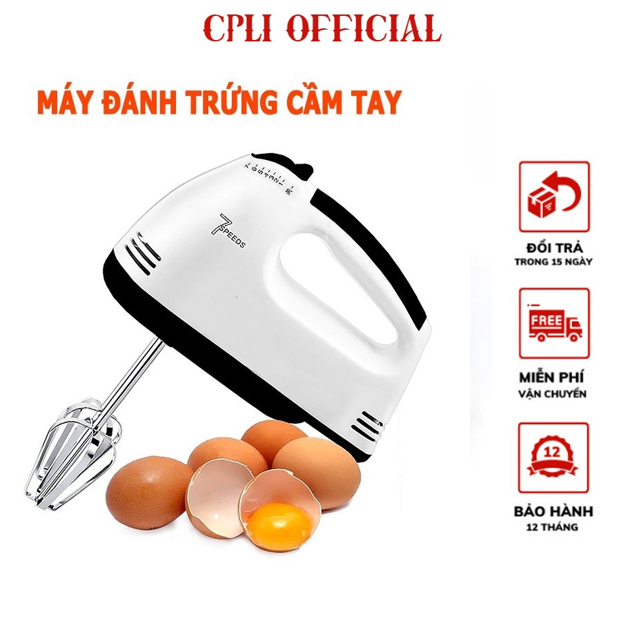 Máy Đánh Trứng Cầm Tay 7 Tốc Độ SCARLETT, Máy Trộn Bột, Máy Khuấy Bột, Máy Đánh Kem Trà Sữa Công suất 260w Cao Cấp