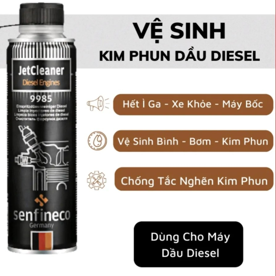 COMBO Bảo Dưỡng Ô TÔ Máy Dầu Diesel Vệ Sinh Kim Phun-Phụ Gia Nhớt Senfineco 9985 +9976