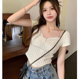 ÁO CROPTOP CHẤT XỐP MẶC ĐƯỢC 2 KIỂU XINH (hàng sẵn)