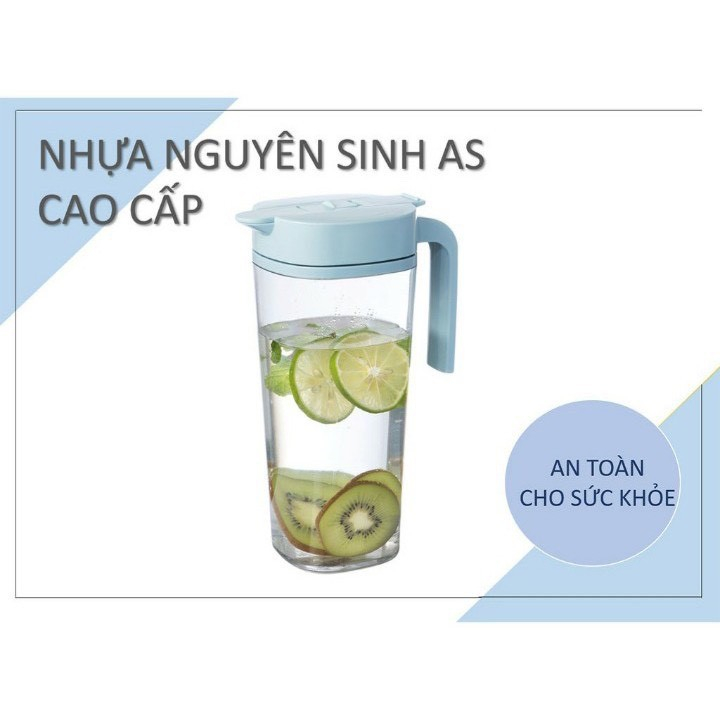 Bình nước cao cấp Biwa INOCHI 1.2L, bình nước gia đình, bình nước để bàn nhựa cao cấp chịu nhiệt độ cao