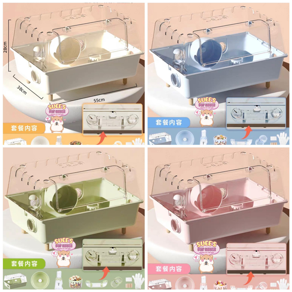 〖ORDER〗𝐙𝐀𝐈𝐙𝐀𝐈 Lồng Hamster 55cm ( Full Phụ Kiện )