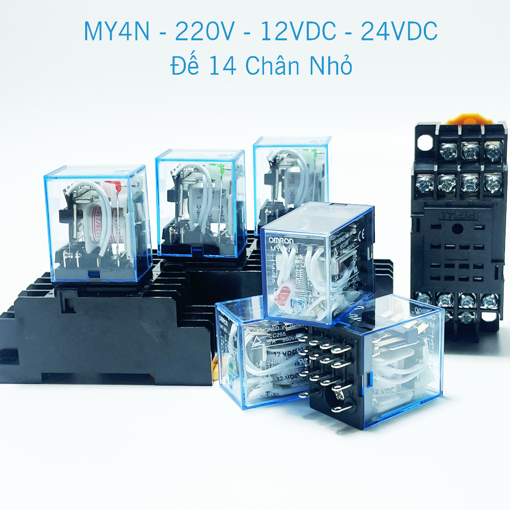 Rơ Le Trung Gian 8 Chân 14 Chân Relay MY4N LY2N 220V 24VDC