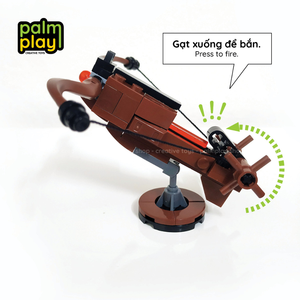 Mô hình MOC Nỏ Máy Trung Cổ Ballista - Bộ đồ chơi gạch lắp ráp xếp hình