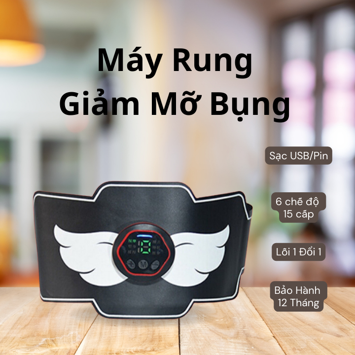 Máy Massage Bụng - Máy Rung Giảm Mỡ Bụng Rung Nóng 6 Chế Độ Cường Độ 15 Cấp 6 Chế Độ Khác Nhau
